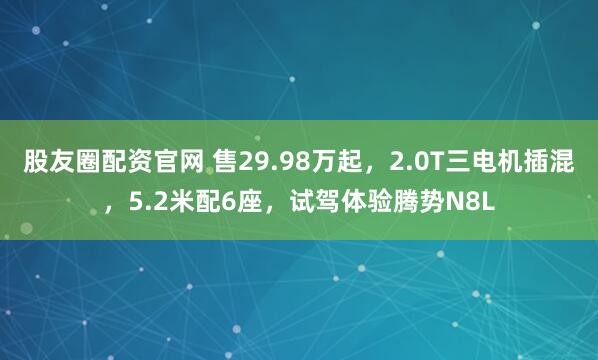 股友圈配资官网 售29.98万起,2.0T三电机插混,5.2米配6座,试驾体验腾势N8L