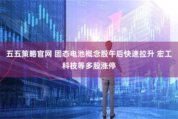 五五策略官网 固态电池概念股午后快速拉升 宏工科技等多股涨停